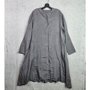 Elemente Clemente Button Up Lagenlook Pleated Back Women's Dress Over Size I S/M